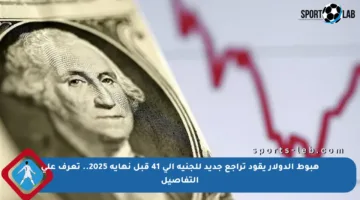 هبوط الدولار يقود تراجع جديد للجنيه إلى 41 قبل نهاية 2025.. تعرف على التفاصيل